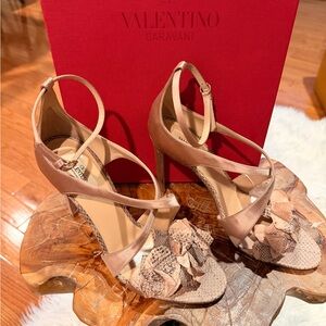 Valentino Garavani Brown Strappy Heels